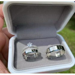 Par de Alianças Prata 950...