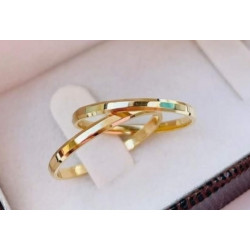 Par de Alianças Prata Banho...