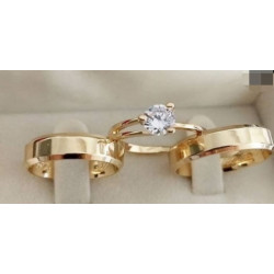 Par de Alianças Prata Banho...