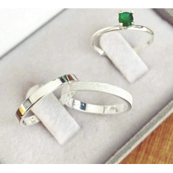 Par de Alianças Prata 925...