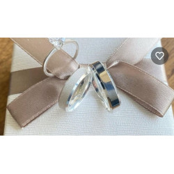 Par de Alianças Prata Clari...